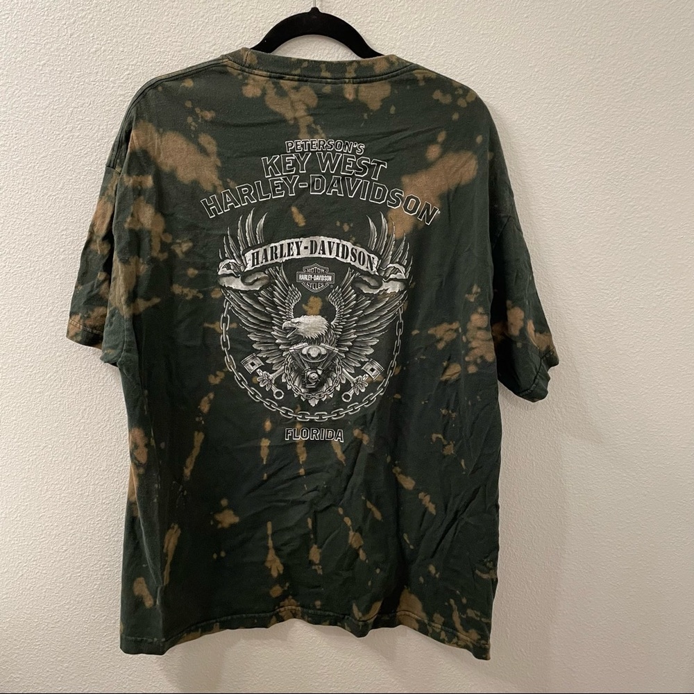 Harley Davidson eagle tie dye green shirt large - Picture 3 of 3